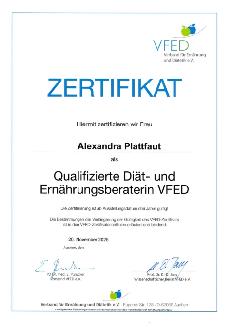 VFED Zertifikat 2025 - 2028